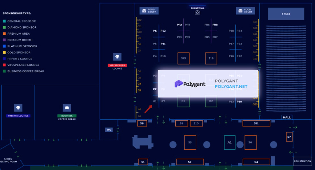Location of Polygant at the Blockchain Life forum