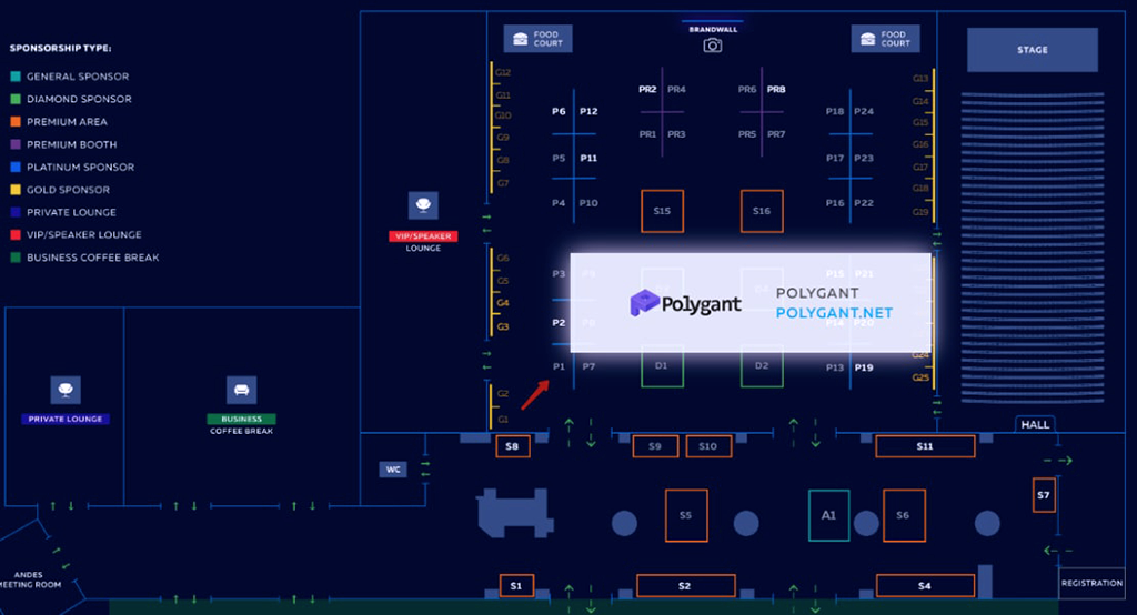 Расположение Polygant на форуме Blockchain Life